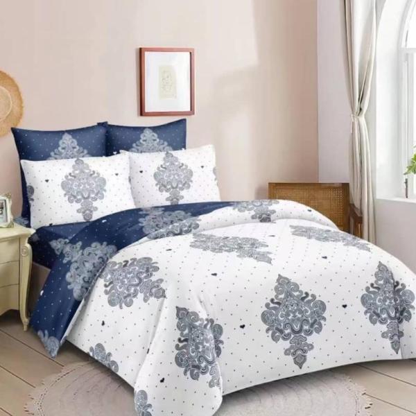 6-piece Duvet with 2 pillowcases, 2 cushion covers, 1 Bedsheet and 1 Quilt