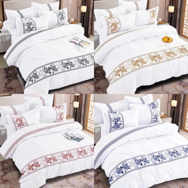 6-piece Duvet with 2 pillowcases, 2 cushion covers, 1 Bedsheet and 1 Quilt