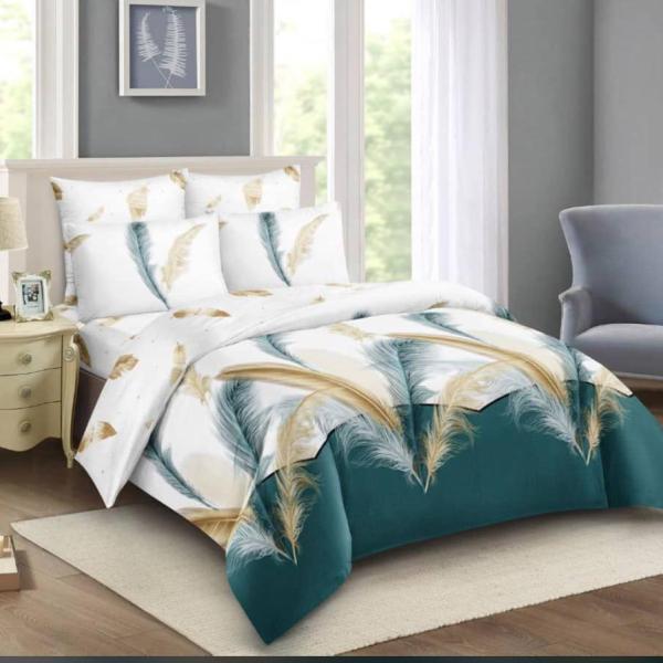 6-piece Duvet with 2 pillowcases, 2 cushion covers, 1 Bedsheet and 1 Quilt