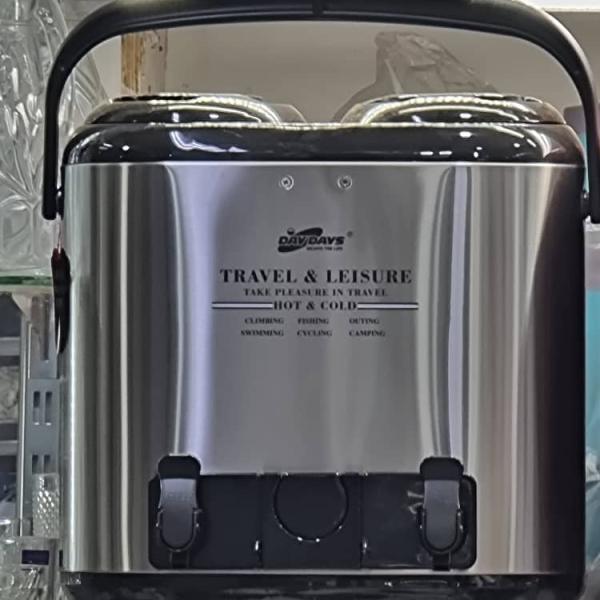 Travel Flask serves up to 10 cups with storage of 3 days Hot and Cold in army green, olive and black 4L