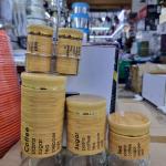 Wooden Tea, Coffee and Sugar Bowl set