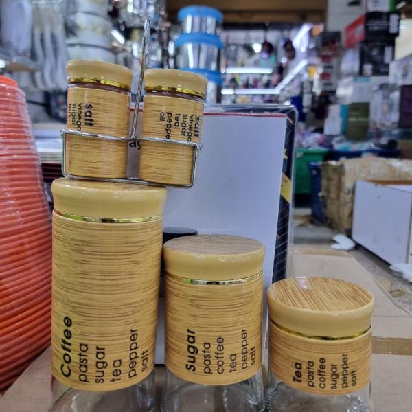 Wooden Tea, Coffee and Sugar Bowl set